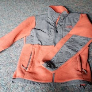 Coral North Face jacket